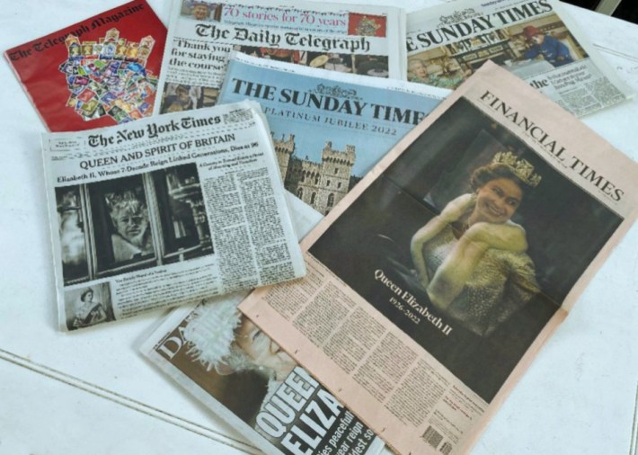 newspapers Queen Elizabeth