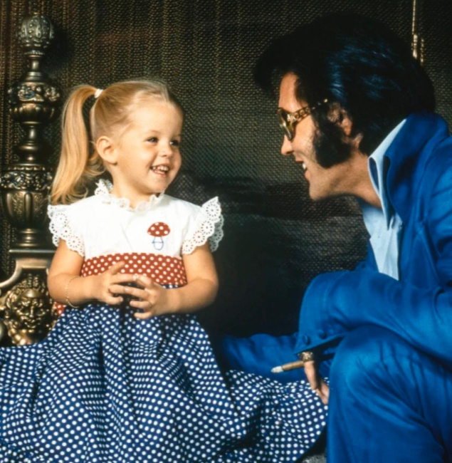 Lisa Marie and Elvis Presley