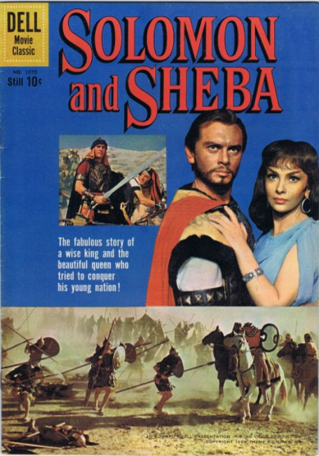 Vintage Dell Comic Book 1959 Solomon and Sheba starring Yul Brenner and Gina Lollobrigida 