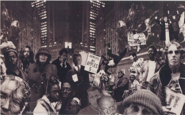 hand cut collage Sally Edelstein 