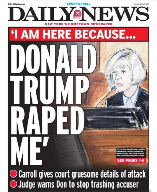 New York Daily News April 27, 2023 E. J Carroll Testimony