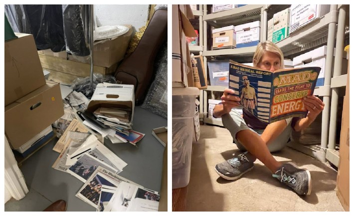 Trumps spilled boxes, sally Edelstein boxes