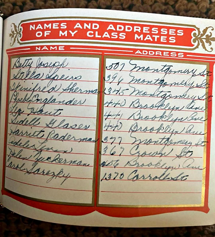 BFE Autograph Book adress classmates(1) | Envisioning The American Dream