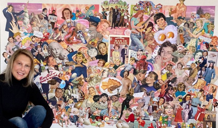 Sally Edelstein collage Man Made women 